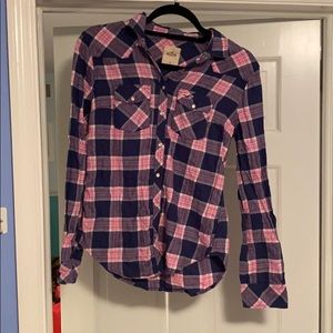 Navy and pink flannel from Hollister